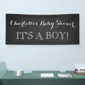 Rustikale Tafel-Babyparty-Zeichen-Gewohnheit Banner (Messe)