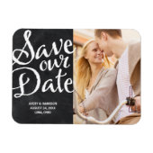 Rustikale Tafel | FOTO SAVE THE DATE Magnet (Horizontal)