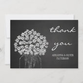 Rustikale Tafel-Maurer-Glas-Blumen danken Ihnen Dankeskarte (Vorderseite)