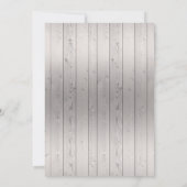 Rustikale Tafel | Partei für den Holzabbau Einladung (Rückseite)