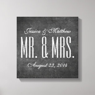 Rustikale Tafel-Wedding-Leinwand Leinwanddruck
