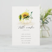 Rustikale Tafelkarte für Sonnenblumen Dankeskarte (Stehend Vorderseite)