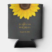 rustikale Tafelsonnenblume Hochzeit Dosenkühler (Vorderseite)
