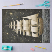 Rustikale Tallschiff Gold & Black Decoupage Seidenpapier (Basteln)