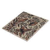 Rustikale Tan Brown Birds & Thistle Blume Natur Fliese (Seite)