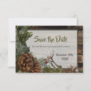 Rustikale Tannenzapfen-Winterhochzeit
