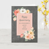 Rustikale Tante und Onkel-Hochzeitstag Karte (Gelbe Blume)