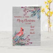 Rustikale Tante und Onkel Weihnachten Karte (Gelbe Blume)