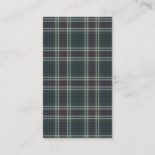 Rustikale Tartan Bärendusche Windelwindeln Begleitkarte (Rückseite)