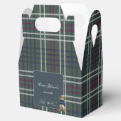 Rustikale Tartan Bear Baby Dusche Geschenkschachtel (Geöffnet)