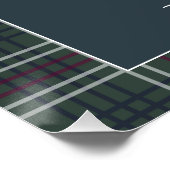 Rustikale Tartan Bear Baby Dusche Poster (Ecke)