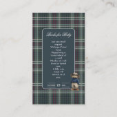 Rustikale Tartan Bear Baby Shows Begleitkarte (Vorderseite)