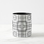 Rustikale Tasse aus Schwarz und Weiß (Zentrum)