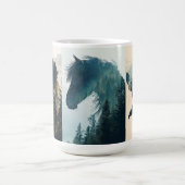 Rustikale Tasse der Waldlandschaft (Mittel)