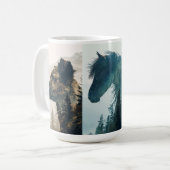 Rustikale Tasse der Waldlandschaft (Vorderseite Links)