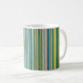 Rustikale Tasse, Stripteppiche Kaffeetasse (VorderseiteRechts)