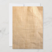 Rustikale Tasten Brautdusche Einladung (Rückseite)