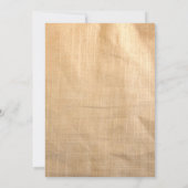 Rustikale Tasten zum Hochzeitsempfang Einladung (Rückseite)