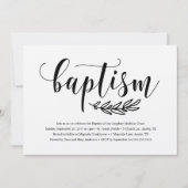 Rustikale Taufe Einladung (Vorderseite)