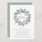 Rustikale Taufe Einladung (Vorne/Hinten)