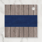 Rustikale Taufe Holz & Marine Geschenkanhänger (Rückseite)