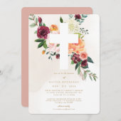 Rustikale Taufe im Herbst Christening Einladung (Vorne/Hinten)