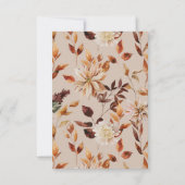 Rustikale Taupe Blätter Herbst RSVP Karte (Rückseite)