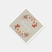 Rustikale Taupe Herbstlaub glücklich Thanksgiving Serviette (Ecke)