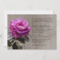 Rustikale Tea Rose Hochzeitseinladungen
