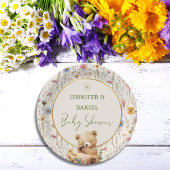 Rustikale Teddy Bear Floral Baby Duschmaschine Tel Pappteller