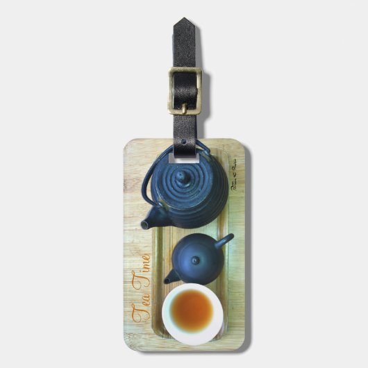 Rustikale Teebesichtigung Gepäckanhänger (Vorderseite vertikal)