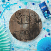 Rustikale Teller aus Holzmousse (Party)