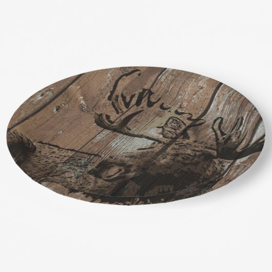 Rustikale Teller aus Holzmousse (Schrägansicht)