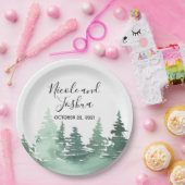 Rustikale Teller für Hochzeiten im Wasserwald (Party)