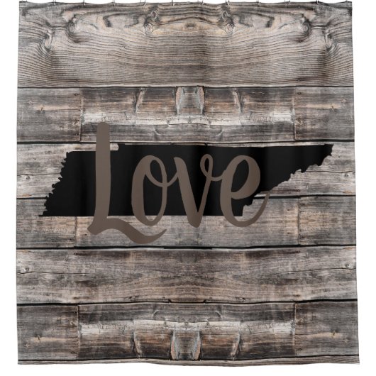 rustikale TENNESSEE-LIEBE in Skripten Duschvorhang (Vorderseite)