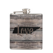 rustikale TENNESSEE-LIEBE in Skripten | Flachmann (Vorderseite)