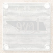 rustikale TENNESSEE-LIEBE in Skripten | Glasuntersetzer (Rückseite)