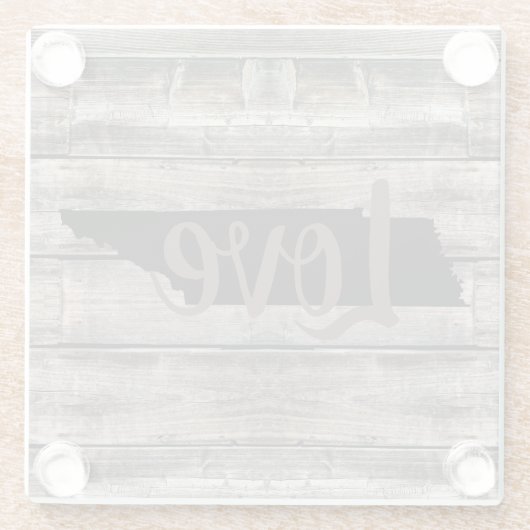 rustikale TENNESSEE-LIEBE in Skripten | Glasuntersetzer (Rückseite)