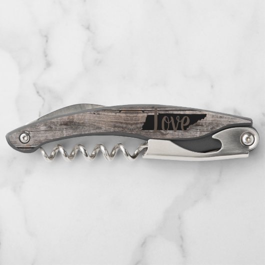 rustikale TENNESSEE-LIEBE in Skripten Kellnermesser (Rückseite)