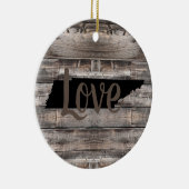 rustikale TENNESSEE-LIEBE in Skripten | Keramik Ornament (Rechts)