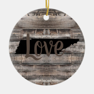 rustikale TENNESSEE-LIEBE in Skripten Keramik Ornament