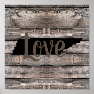 rustikale TENNESSEE-LIEBE Poster