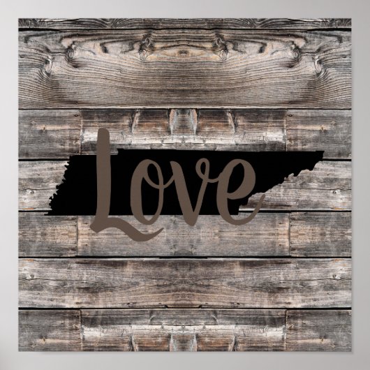 rustikale TENNESSEE-LIEBE | Poster (Vorne)