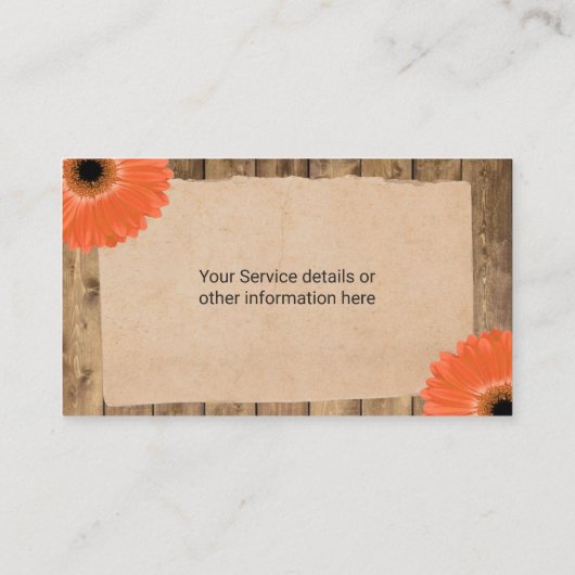 Rustikale Terminkarte (Rückseite)