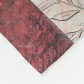 Rustikale Terracotta Abstraktes Patchwork Botanisc Fleecedecke (Ecke)