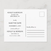 Rustikale Terracotta Aquamarin Abstrakt Save the D Ankündigungspostkarte (Rückseite)