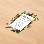 Rustikale Terracotta |Aquamarines Erntedank Acryleinladungen (Ablage )