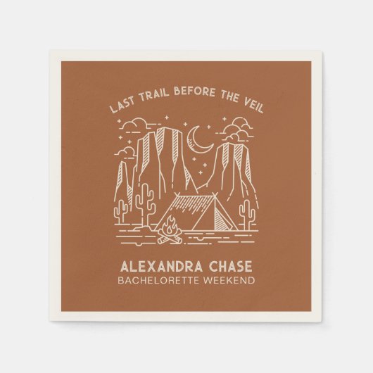 Rustikale Terracotta auf dem Monte Tamaro Serviette (Vorderseite)