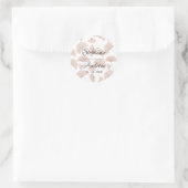 Rustikale Terracotta Beige Ginkgo Leaf Wedding Runder Aufkleber (Tasche)