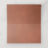 Rustikale Terracotta-Blätter Elegantes Hochzeitsti Platzkarte (Innenseite Aufgefaltet)